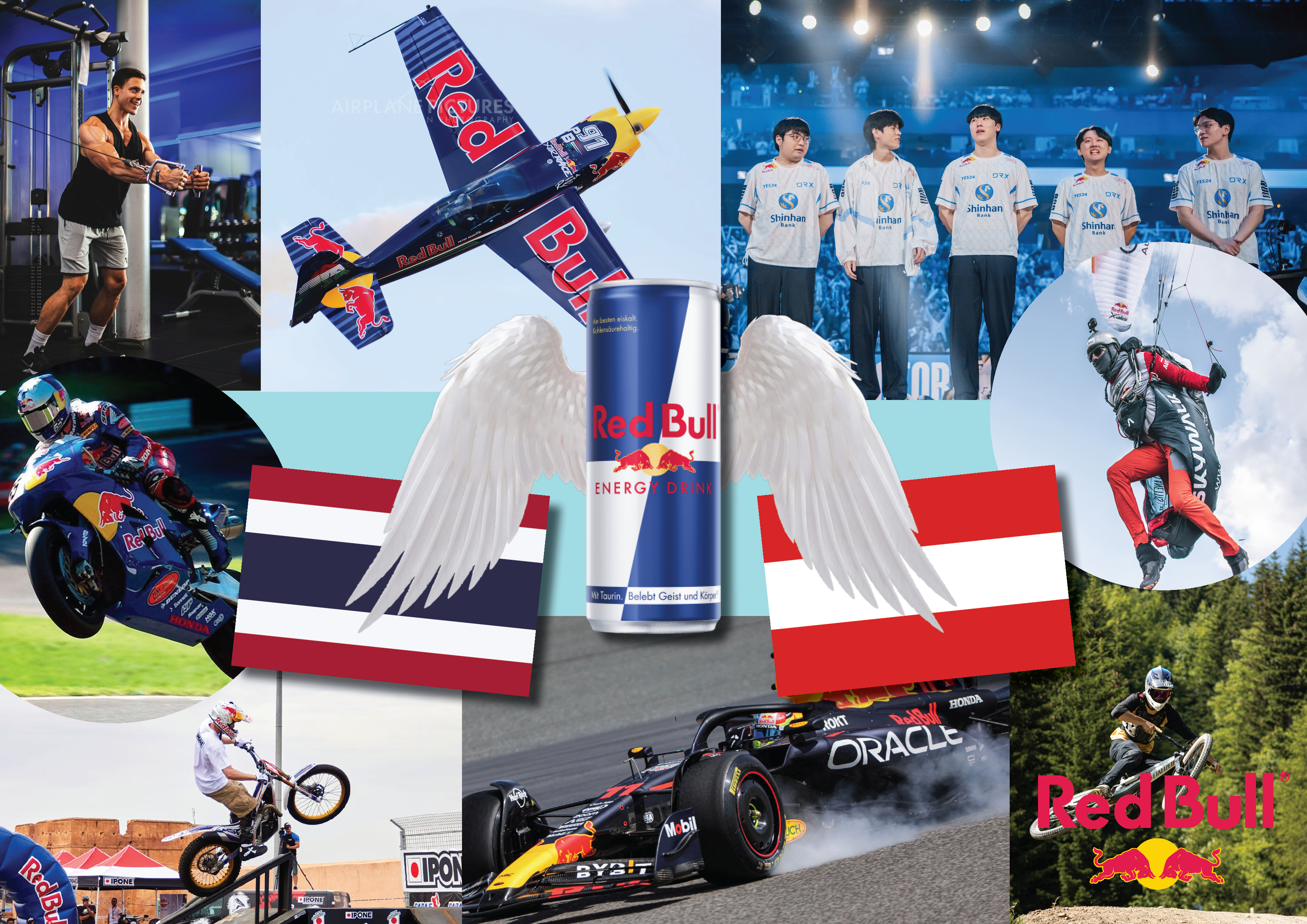 Red Bull Altarfalz gatefold spread with sports and lifestyle imagery