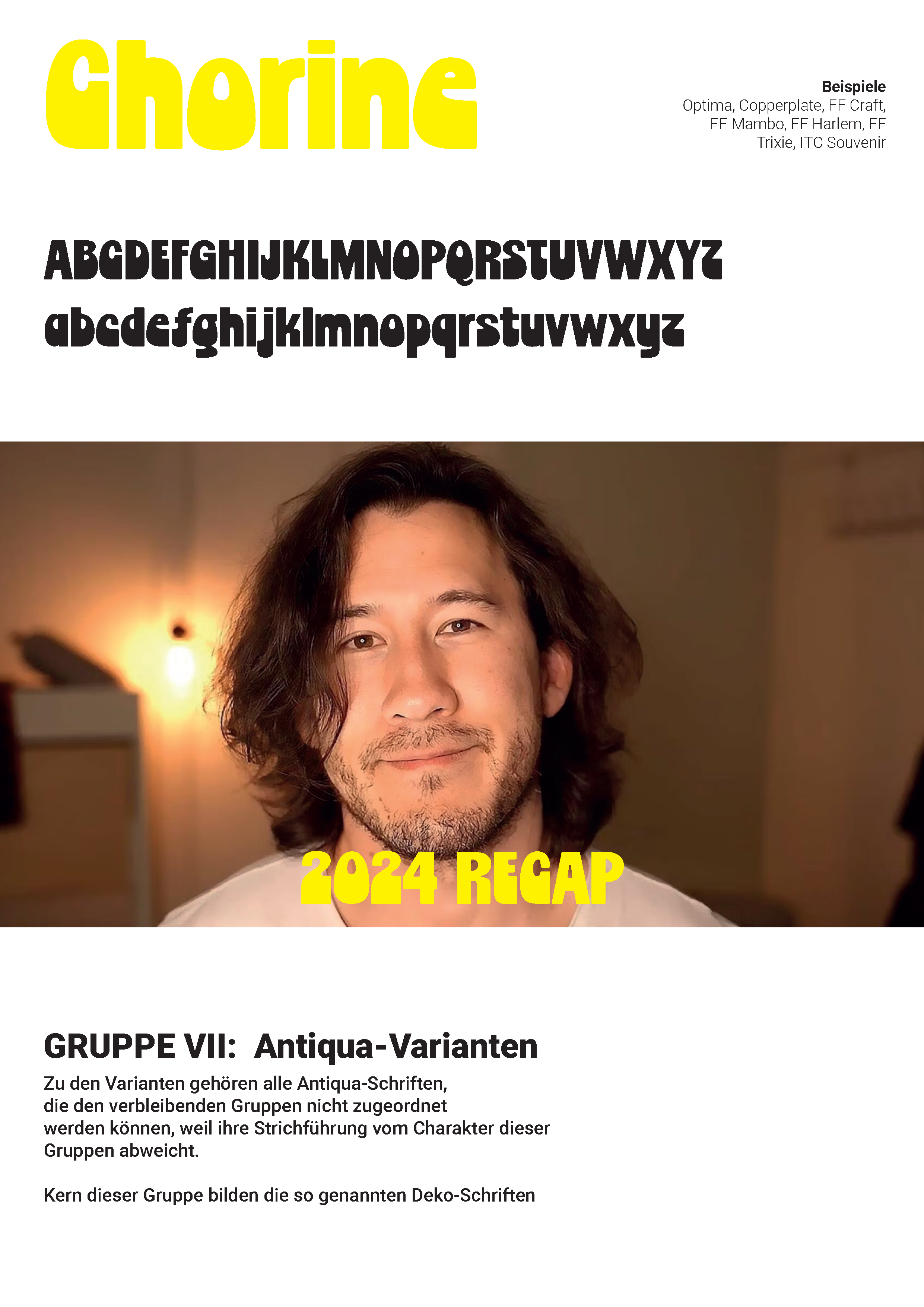 Typography poster — type classification study