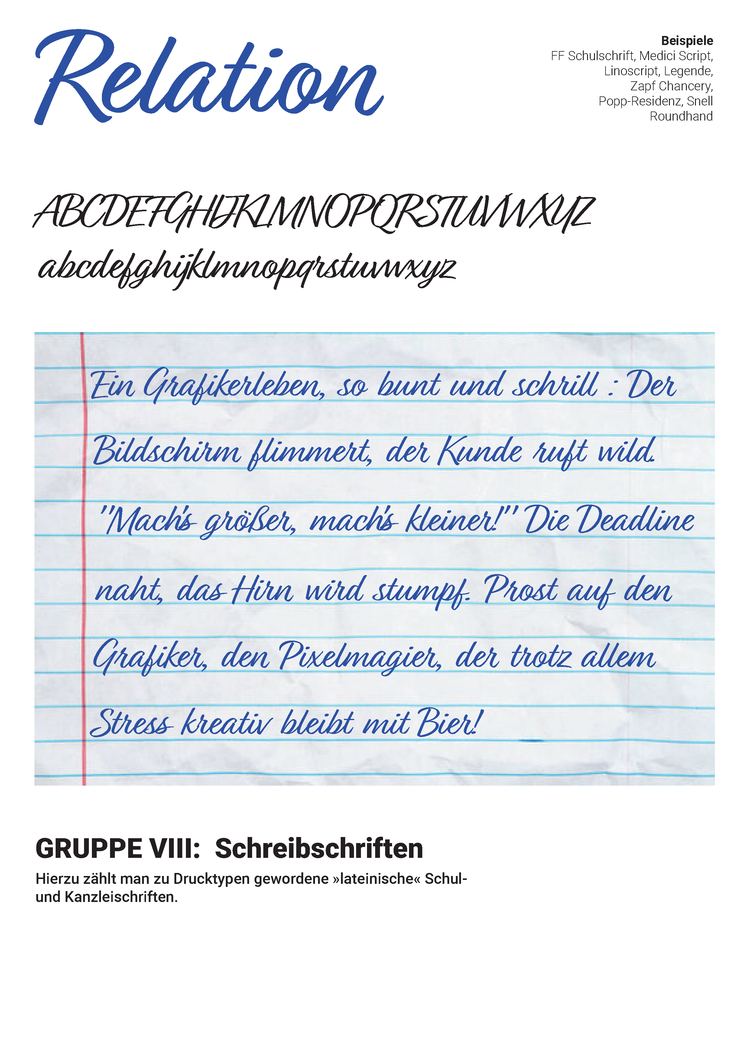 Typography poster — type classification study