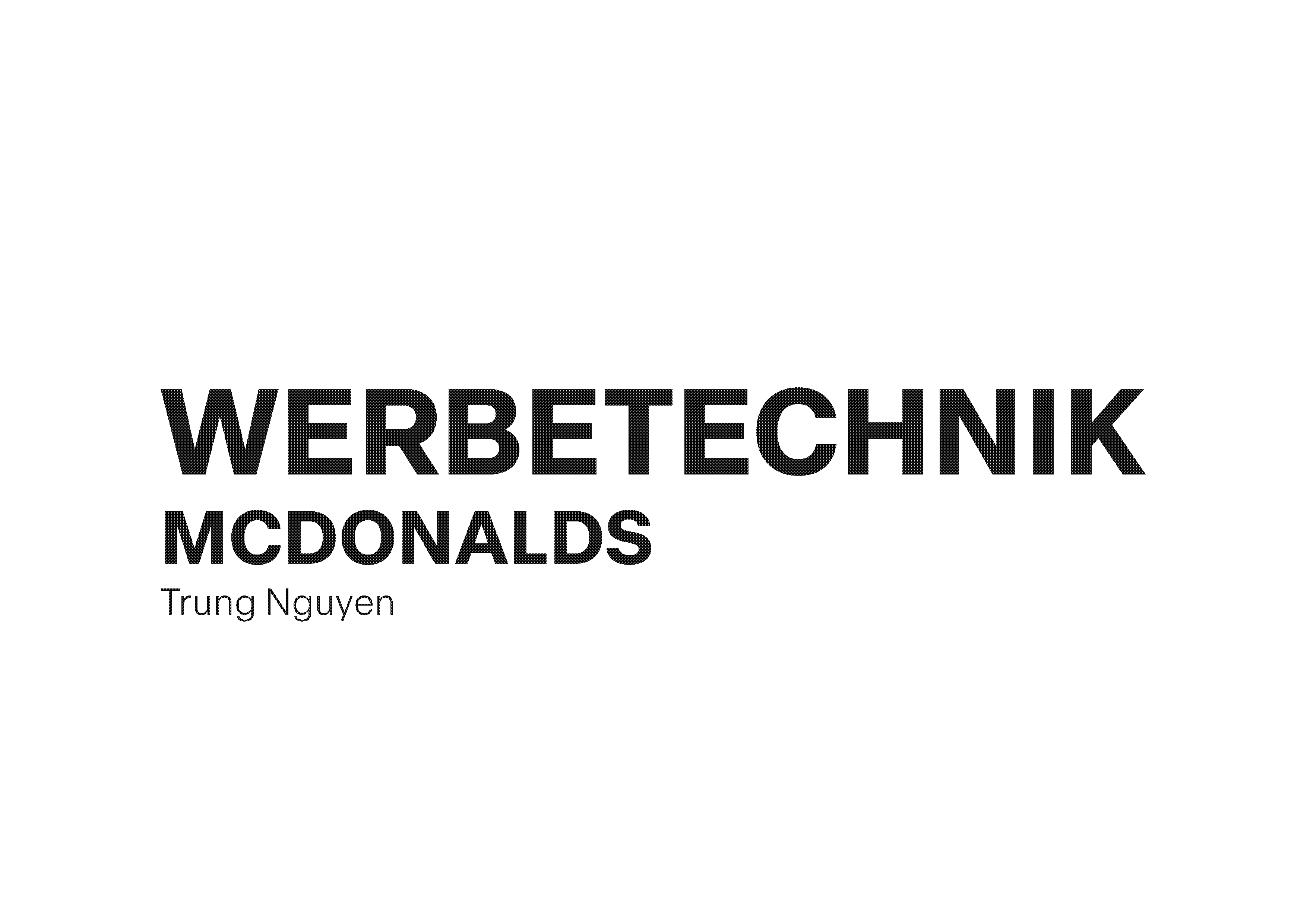McDonald's Werbetechnik project cover
