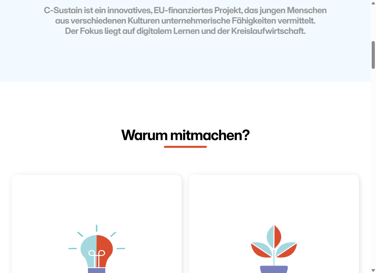Why Join section opening with project summary and benefit icons